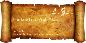 Lenkovics Zsóka névjegykártya